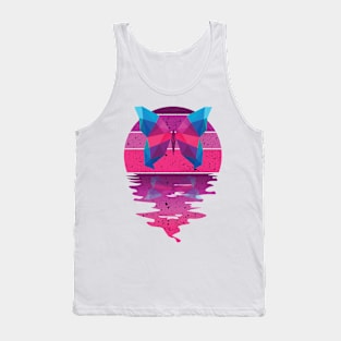 Vintage Butterfly reflected on lights of moon Tank Top